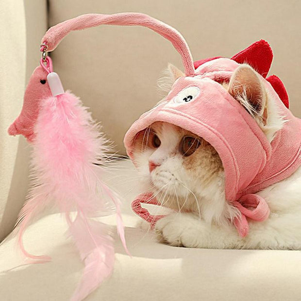 Head Wearing Feather Funny Cat Stick Funny Cat Toy