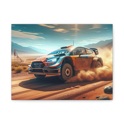 Rally Car Matte Canvas Art Print, Perfect for Car Enthusiasts, Motorsport Decor, Gift for Birthdays, Office Wall Art, Racing Decor