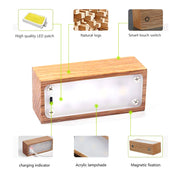 creative small night light gifts showcasing features like natural logs, smart touch switch, and high-quality LED patch.