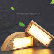 creative small night light gifts made of natural wood, showcasing warm light design for cozy ambiance.