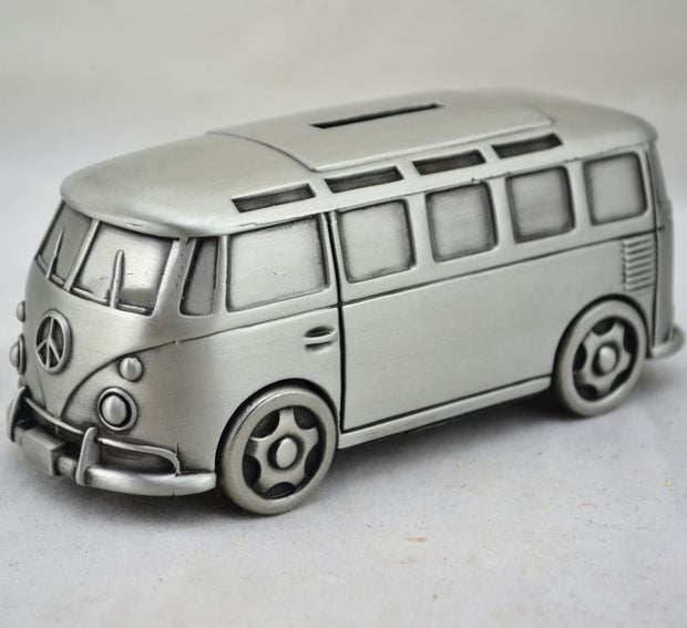 Piggy Bank Vintage Retro Car Wheels Can Be Turned Children's Birthday Gifts