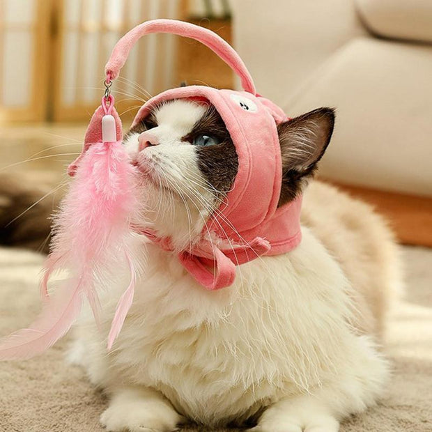 Head Wearing Feather Funny Cat Stick Funny Cat Toy