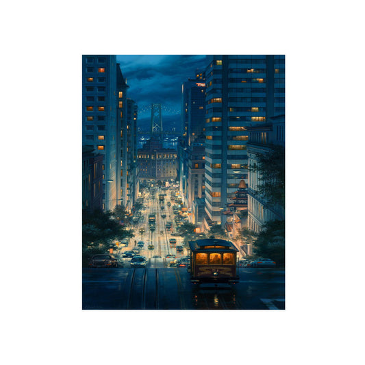 Digital oil painting wholesale city night scene