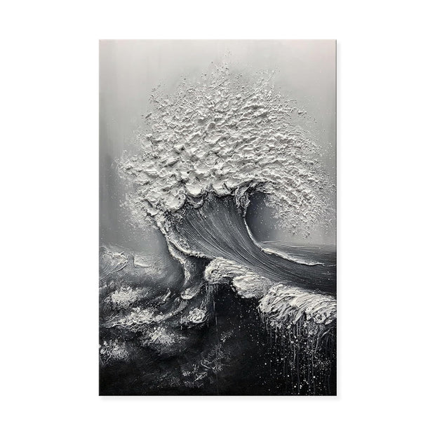 Abstract 3D Ocean Wave Thick Art Hand-painted Oil Painting Room Decor Art Paintings Wall Pictures Artwork For Home Decor