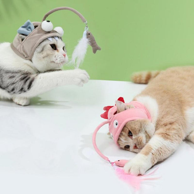 Head Wearing Feather Funny Cat Stick Funny Cat Toy
