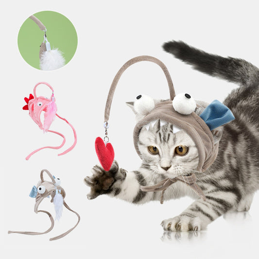 Head Wearing Feather Funny Cat Stick Funny Cat Toy