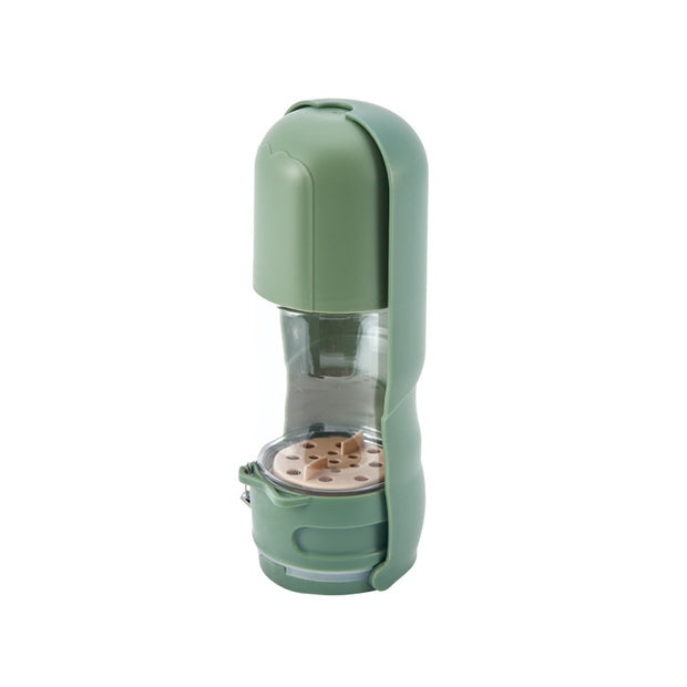 Pet Outdoor Tableware Folding Portable Dog Food Integrated Water Fountain