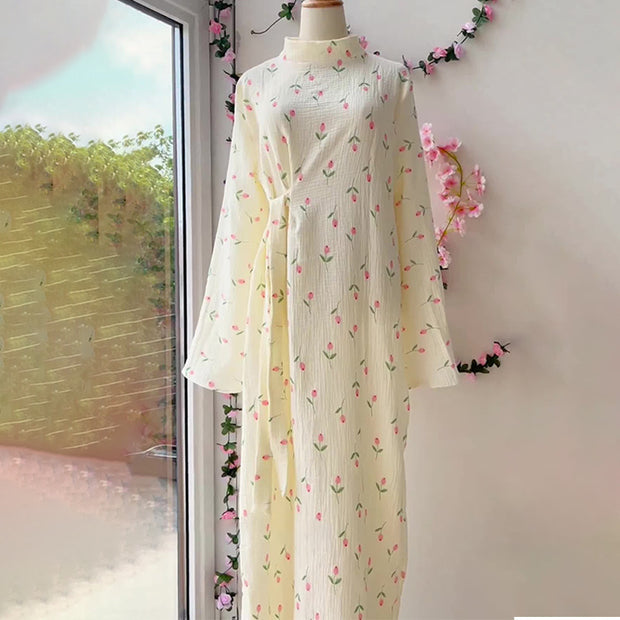 Women's Clothes Clothes Fresh Autumn Floral French Dress Women