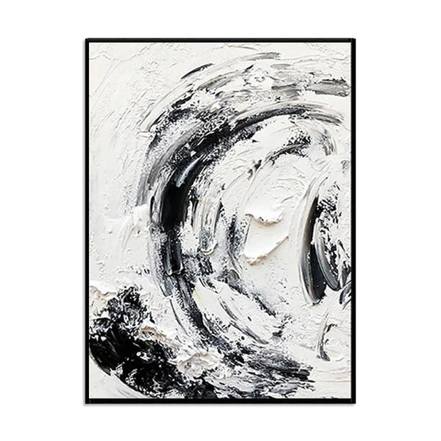 Handmade Oil Painting Canvas Wall Art Decoration Hand Painted Modern Abstract White Acrylic Artwork Large Murals Thick Texture For Living Room Home Decor Unframed Paintings